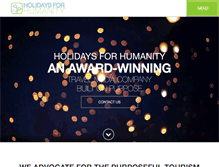 Tablet Screenshot of holidaysforhumanity.com